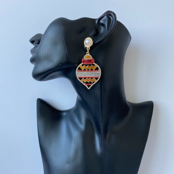 Christmas Ornament Earrings - Picture 2 of 2